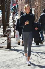 KARLIE KLOSS in Leggings Leaves a Gym in New York 03/12/2019