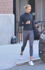 KARLIE KLOSS in Leggings Leaves a Gym in New York 03/12/2019