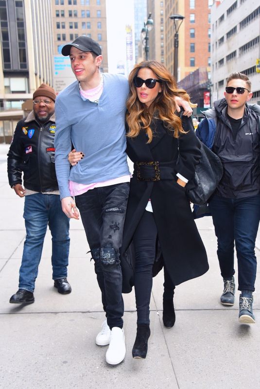 KATE BECKINSALE and Pete Davidson Arrives at NY Rangers Game in New York 03/03/2019