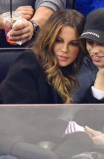 KATE BECKINSALE and Pete Davidson Kissing at NY Rangers Game 03/03/2019