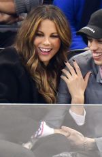 KATE BECKINSALE and Pete Davidson Kissing at NY Rangers Game 03/03/2019