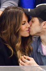 KATE BECKINSALE and Pete Davidson Kissing at NY Rangers Game 03/03/2019