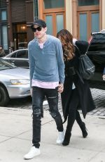 KATE BECKINSALE and Pete Davidson Leaves Madison Square Garden in New York 03/03/2019