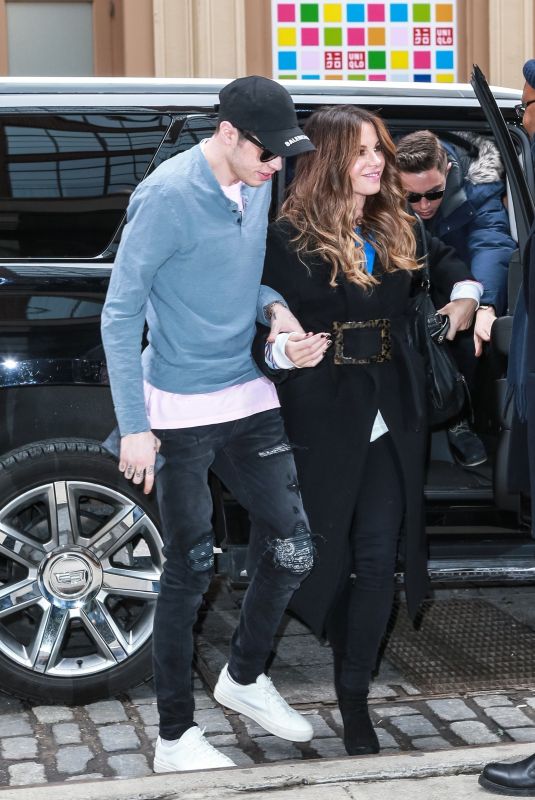 KATE BECKINSALE and Pete Davidson Leaves Madison Square Garden in New York 03/03/2019