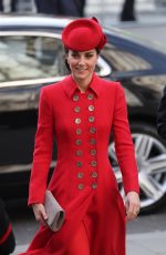 KATE MIDDLETON at Westminster Bbbey for Commonwealth Service 2019 in London 03/11/2019