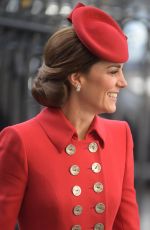 KATE MIDDLETON at Westminster Bbbey for Commonwealth Service 2019 in London 03/11/2019