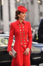 KATE MIDDLETON at Westminster Bbbey for Commonwealth Service 2019 in London 03/11/2019