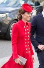 KATE MIDDLETON at Westminster Bbbey for Commonwealth Service 2019 in London 03/11/2019