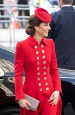 KATE MIDDLETON at Westminster Bbbey for Commonwealth Service 2019 in London 03/11/2019