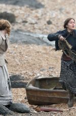 KATE WINSLET and SAOIRSE RONAN on the Set of Ammonite in Charmouth 03/18/2019