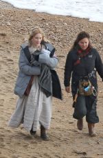KATE WINSLET and SAOIRSE RONAN on the Set of Ammonite in Charmouth 03/18/2019