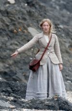 KATE WINSLET and SAOIRSE RONAN on the Set of Ammonite in Charmouth 03/18/2019