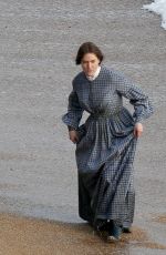 KATE WINSLET and SAOIRSE RONAN on the Set of Ammonite in Charmouth 03/18/2019