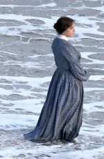 KATE WINSLET and SAOIRSE RONAN on the Set of Ammonite in Charmouth 03/18/2019