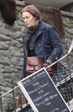 KATE WINSLET on the Set of Ammonite in Lyme Regis 03/11/2019