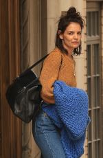 KATIE HOLMES Leaves Her Apartment in New York 03/15/2019