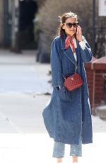 KATIE HOLMES Out and About in New York 03/27/2019