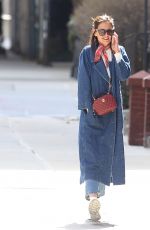 KATIE HOLMES Out and About in New York 03/27/2019