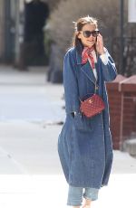 KATIE HOLMES Out and About in New York 03/27/2019
