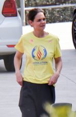 KATIE HOLMES Out on Lesbos Island 03/20/2019