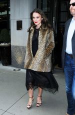 KEIRA KNIGHTLEY Leaves Build Studio in New York 03/12/2019