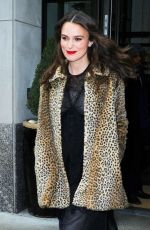 KEIRA KNIGHTLEY Leaves Build Studio in New York 03/12/2019