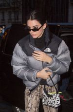KENDALL JENNER Arrives at Her Hotel in Paris 03/14/2019