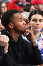 KENDALL JENNER at Pacers vs 76ers Game in Philadelphia 03/10/2019
