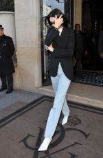 KENDALL JENNER Leaves Her Hotel in Paris 03/13/2019