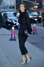 KERI RUSSELL Arrives at Late Show with Stephen Colbert in New york 03/26/2019
