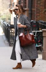 KERI RUSSELL Leaves Her Apartment in New York 03/23/2019