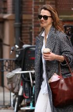 KERI RUSSELL Leaves Her Apartment in New York 03/23/2019