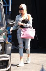 KHLOE KARDASHIAN in Ripped Jeans Out in Los Angeles 03/29/2019
