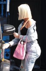 KHLOE KARDASHIAN in Ripped Jeans Out in Los Angeles 03/29/2019