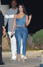 KIM KARDASHIAN in Denims at Nobu in Malibu 02/27/2019