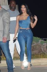 KIM KARDASHIAN in Denims at Nobu in Malibu 02/27/2019