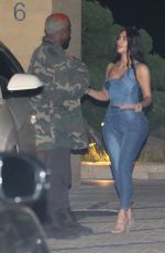 KIM KARDASHIAN in Denims at Nobu in Malibu 02/27/2019