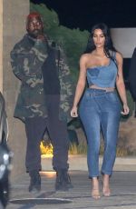 KIM KARDASHIAN in Denims at Nobu in Malibu 02/27/2019
