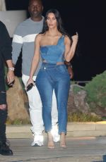 KIM KARDASHIAN in Denims at Nobu in Malibu 02/27/2019