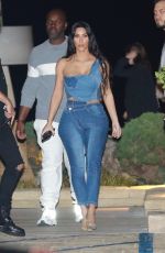 KIM KARDASHIAN in Denims at Nobu in Malibu 02/27/2019