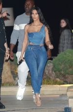 KIM KARDASHIAN in Denims at Nobu in Malibu 02/27/2019