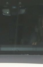 KIM KARDASHIAN Leaves a Studio in Range Rover 03/08/2019