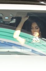 KIM KARDASHIAN Leaves a Studio in Range Rover 03/08/2019