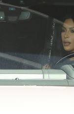 KIM KARDASHIAN Leaves a Studio in Range Rover 03/08/2019