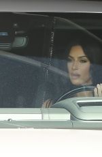 KIM KARDASHIAN Leaves a Studio in Range Rover 03/08/2019