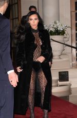 KIM KARDASHIAN Leaves Her Hotel in Paris 03/06/2019