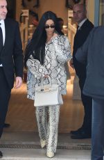 KIM KARDASHIAN Leaves Hermes Store in Paris 03/25/2019