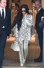 KIM KARDASHIAN Leaves Hermes Store in Paris 03/25/2019