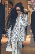 KIM KARDASHIAN Leaves Hermes Store in Paris 03/25/2019