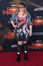 KIRSTEN VAGSNESS at Captain Marvel Premiere in Hollywood 03/04/2019